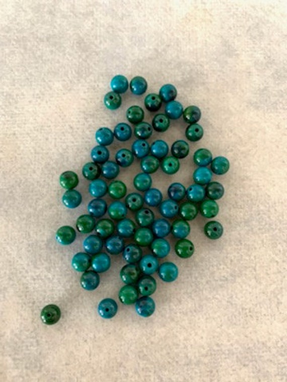 60-6mm Teal and Green Beads, Aqua Beads, 6 Mm Beads, Green Beads, Teal  Beads, 6 Mm Green Beads, 6mm Teal Beads, 6mm Beads, Beads 6mm, Green 