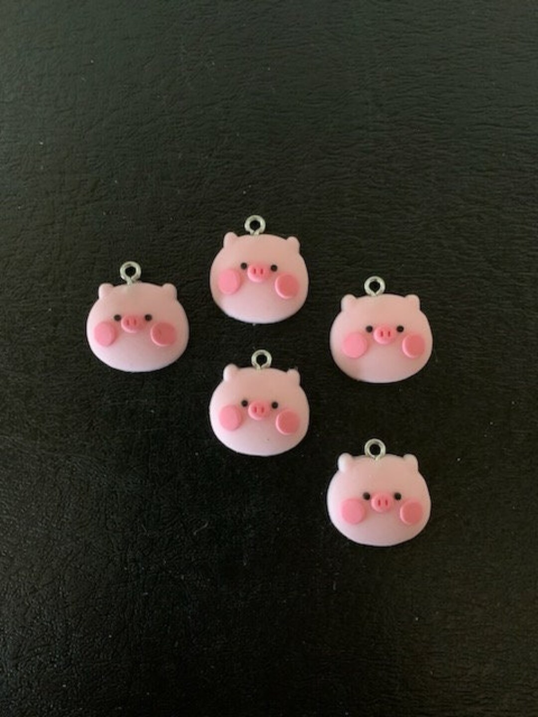 5 Pink Pig Charms, Pig Charm, Pig Jewelry, Pink Pig Charm, Pig Pendant ...