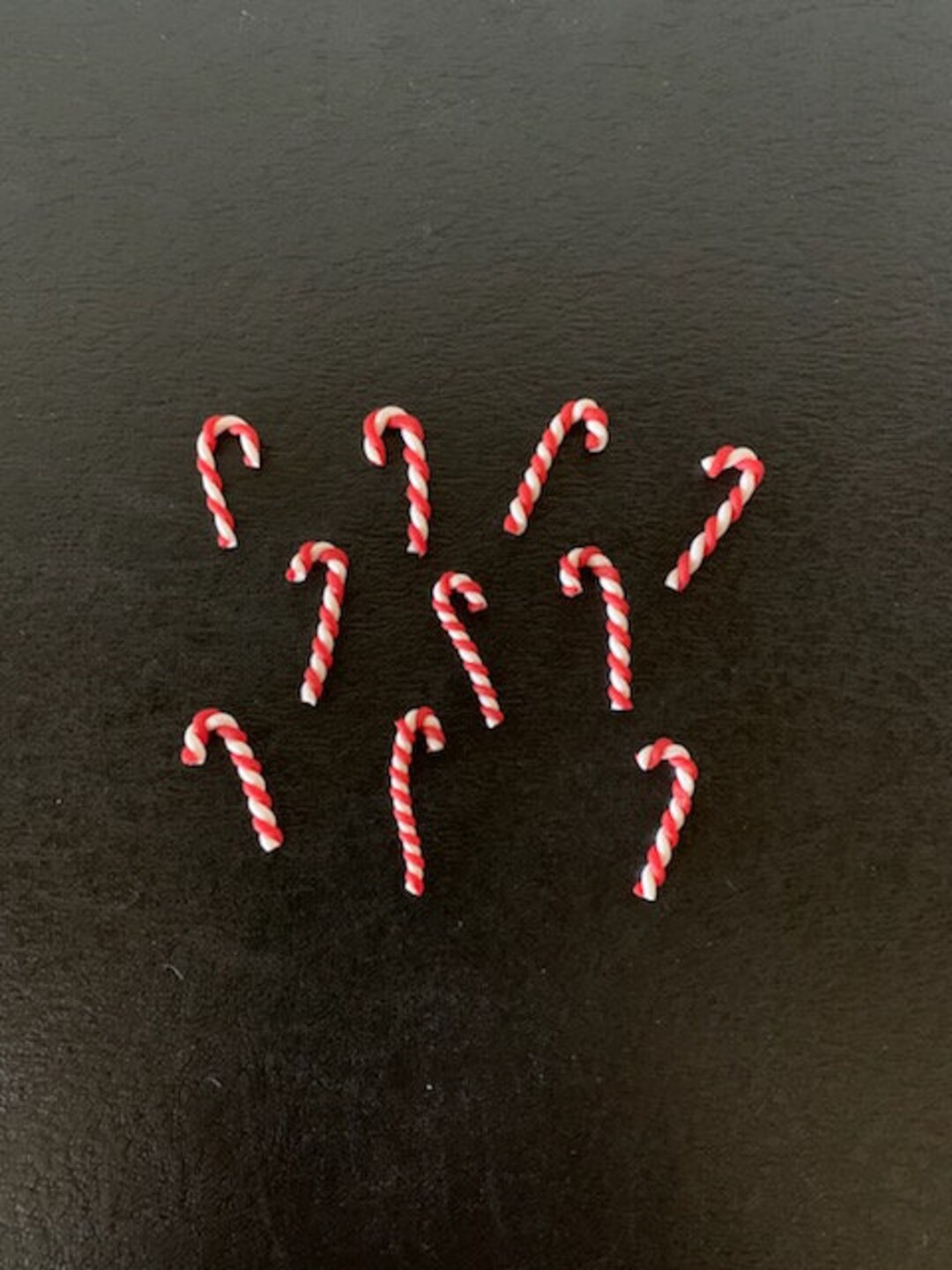 10 Assorted Candy Canes, Candy Cane Cabochon, Small Candy Canes