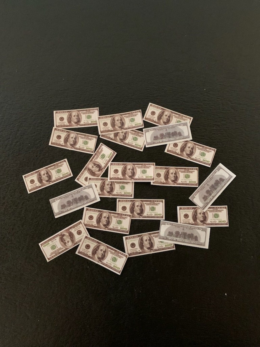 20 Mini 100 Dollar Bills, Mini Money, Dollhouse Money, Dollhouse ...
