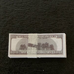 20 Mini 100 Dollar Bills, Mini Money, Dollhouse Money, Dollhouse ...