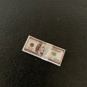 20 Mini 100 Dollar Bills, Mini Money, Dollhouse Money, Dollhouse ...