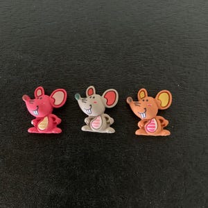3 cute mice cabochons, mouse, mouse lover gift, animal cabochon, animal flatback, resin animals, resin mouse, mouse craft, mice for crafts