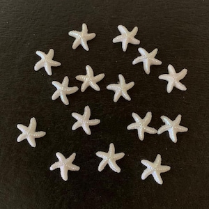 15 starfish flatbacks, starfish flatbacks, starfish cabochon, cabochon starfish, beach flats, ocean flatbacks, starfish for crafts, starfish