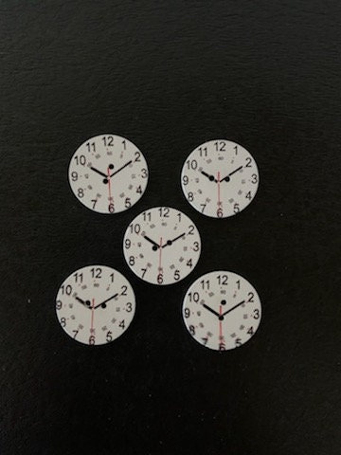 5 Clock Buttons, Clock Button, Button Clock, Button Clocks Wood, Wood ...