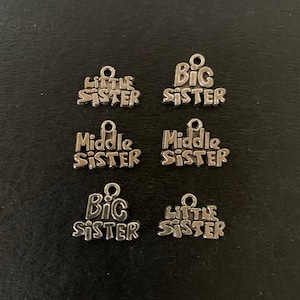 6 sisters charms, sisters charms, 3 sisters charms, 3 sisters charms set, 3 sisters jewelry, 3 sisters pendants, sister charm set, 3 sisters