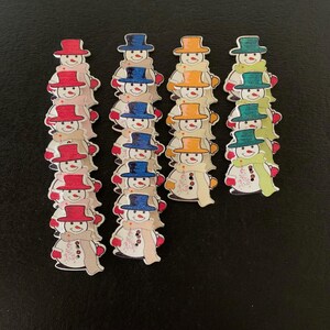 20 random mix snowman buttons, snowman buttons, snow man buttons, buttons snowman, buttons snowmen, wood snowman, snowman crafts, winter