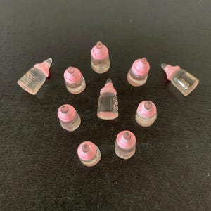 10 baby bottle cabochons, baby bottle flatback, baby bottle flats, bottle cabochons, baby cabochons, cabochon bulk, cabochon lot, cabachons