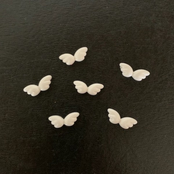 6 mini wings flats, angel wings, mini wings, mini angel wings, white wings, fairy wings, fairy wings white, mini fairy wings, small wings