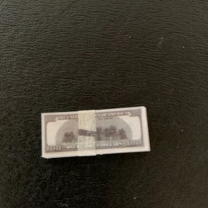 20 Mini 100 Dollar Bills, Mini Money, Dollhouse Money, Dollhouse ...