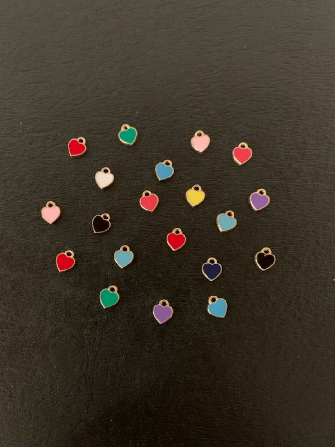 10 Antiqued Bronze Miniature Heart Charms – Bulk Charm Lot For Jewelry Making