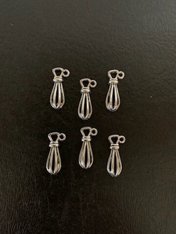 Wire Whisk Cooking Utensil Kitchen Charm Sterling Silver Wire Whisk Cooking Utensil Kitchen Charm Sterling Silver