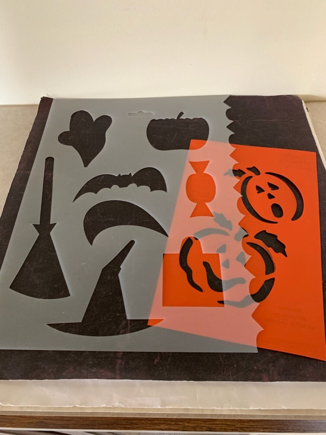 2 Halloween Stencil Sheets, Halloween Stencils, Jack O Lantern, Pumpkin ...