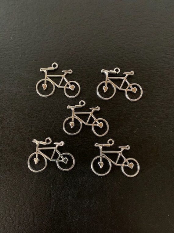 Bike Charms, Silver Bike Charm, Silver Bike Pendant, Bike Charm
