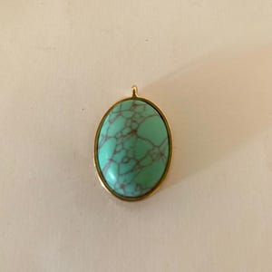 1 turquoise oval pendant, turquoise pendant, oval pendant, stone pendant, turquoise stone, turquoise jewelry, bulk jewelry, bulk pendants