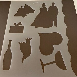 7 stencil sheets, stencil sheets, shape stencils, travel stencil, baby stencil, border stencil, garden stencils, birthday stencil, crafts