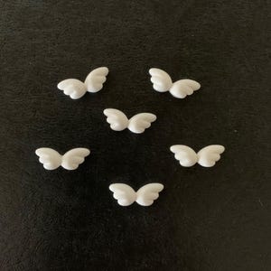 6 mini wings flats, angel wings, mini wings, mini angel wings, white wings, fairy wings, fairy wings white, mini fairy wings, small wings