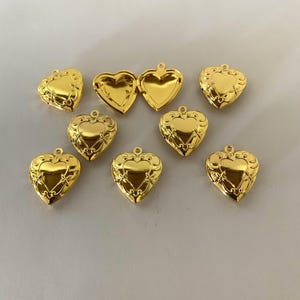 8 gold/silver heart locket, heart locket, heart locket gold, heart locket silver, locket heart, small heart locket, necklace locket, heart