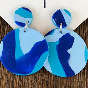 Blue Blend Statement Earrings