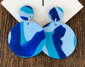 Blue Blend Statement Earrings