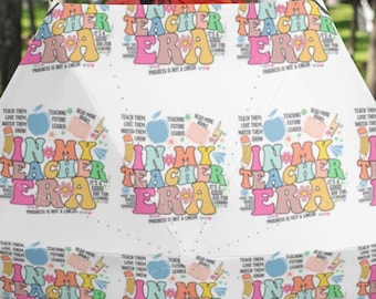 Ombrello "In My Teacher Era" / Regalo retrò per insegnanti, essenziale per i giorni di pioggia