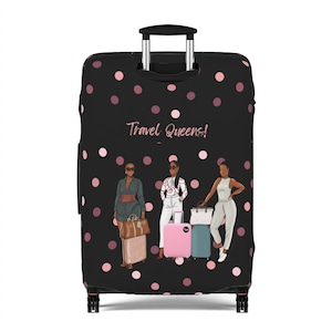 Travel Queens Luggage Cover: Black Stylish Suitcase Protector
