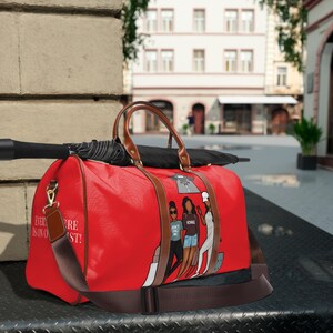 Bright Red Waterproof Travel Duffel Bag: Weekend Getaway