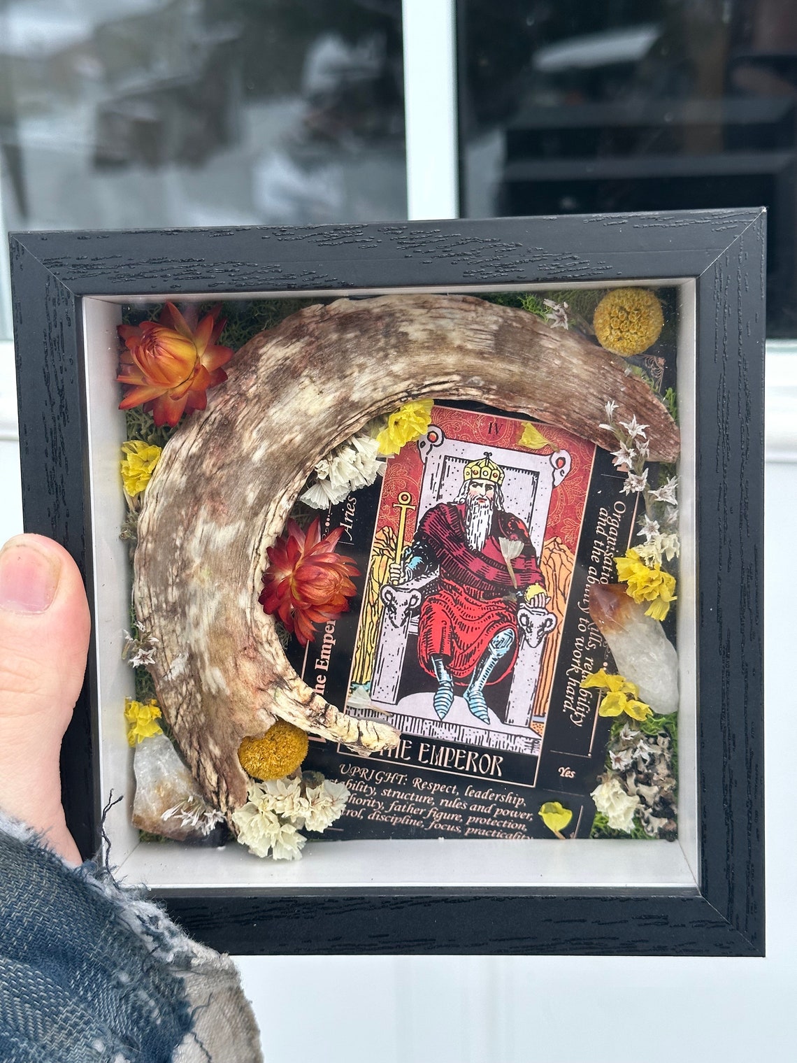 5x5 Spell Jar Aries Ram Horn the Emperor Tarot Card Fire Sign Spell Jar ...