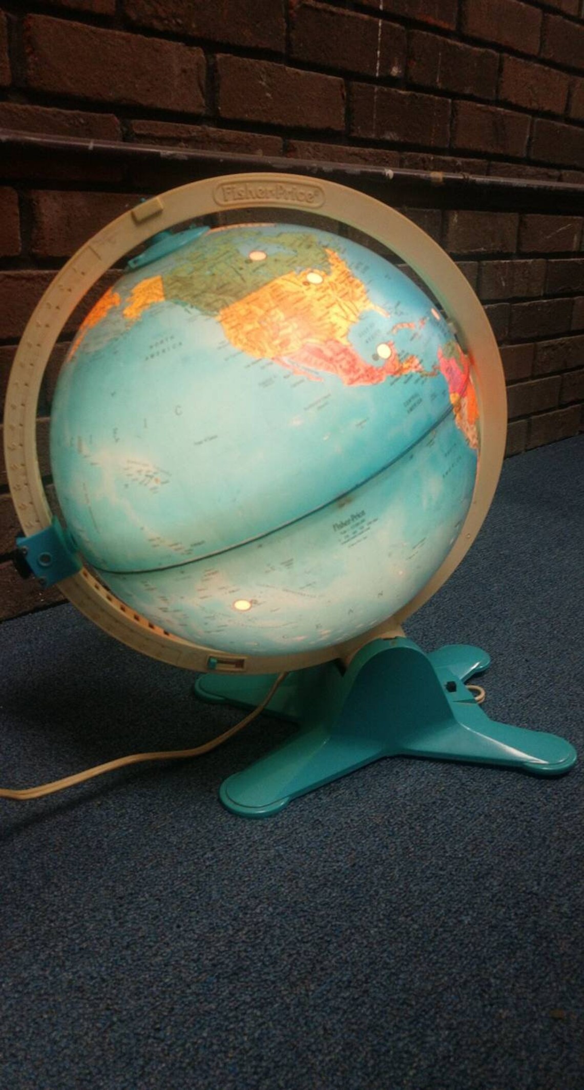 Vintage 1988 Fisher Price Light Up Discovery Globe. Working Etsy
