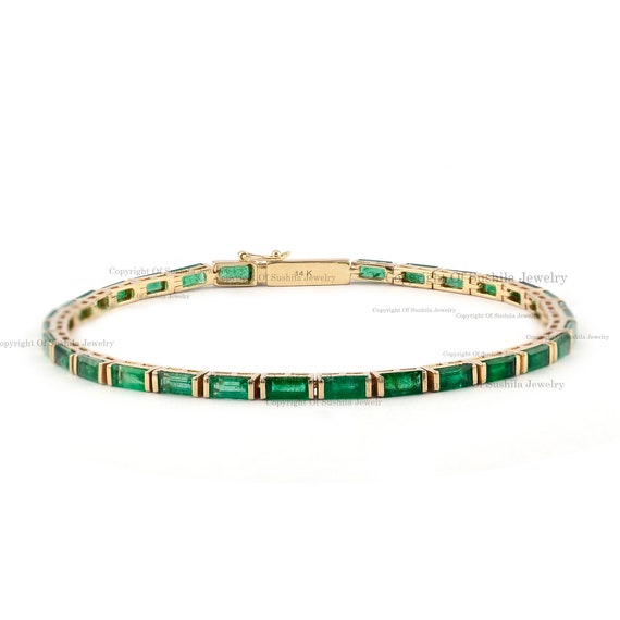 Genuine emerald bracelet sale