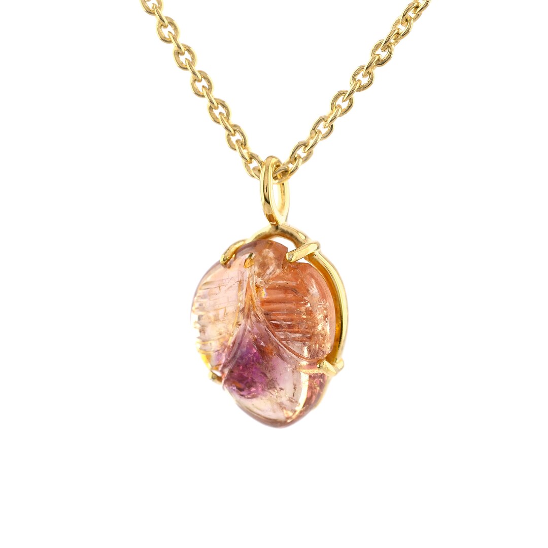 9.00カラット ウォーターメロントルマリン 14Kゴールドネックレス