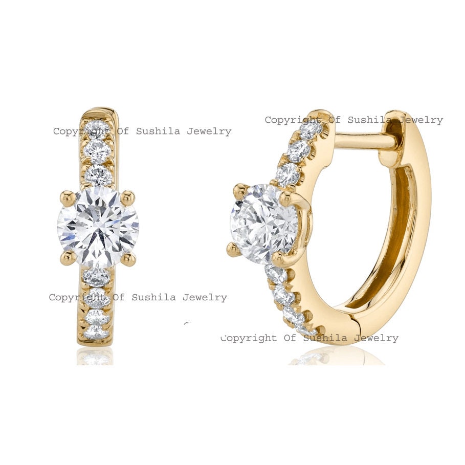 Baby girl diamond hoop best sale earrings