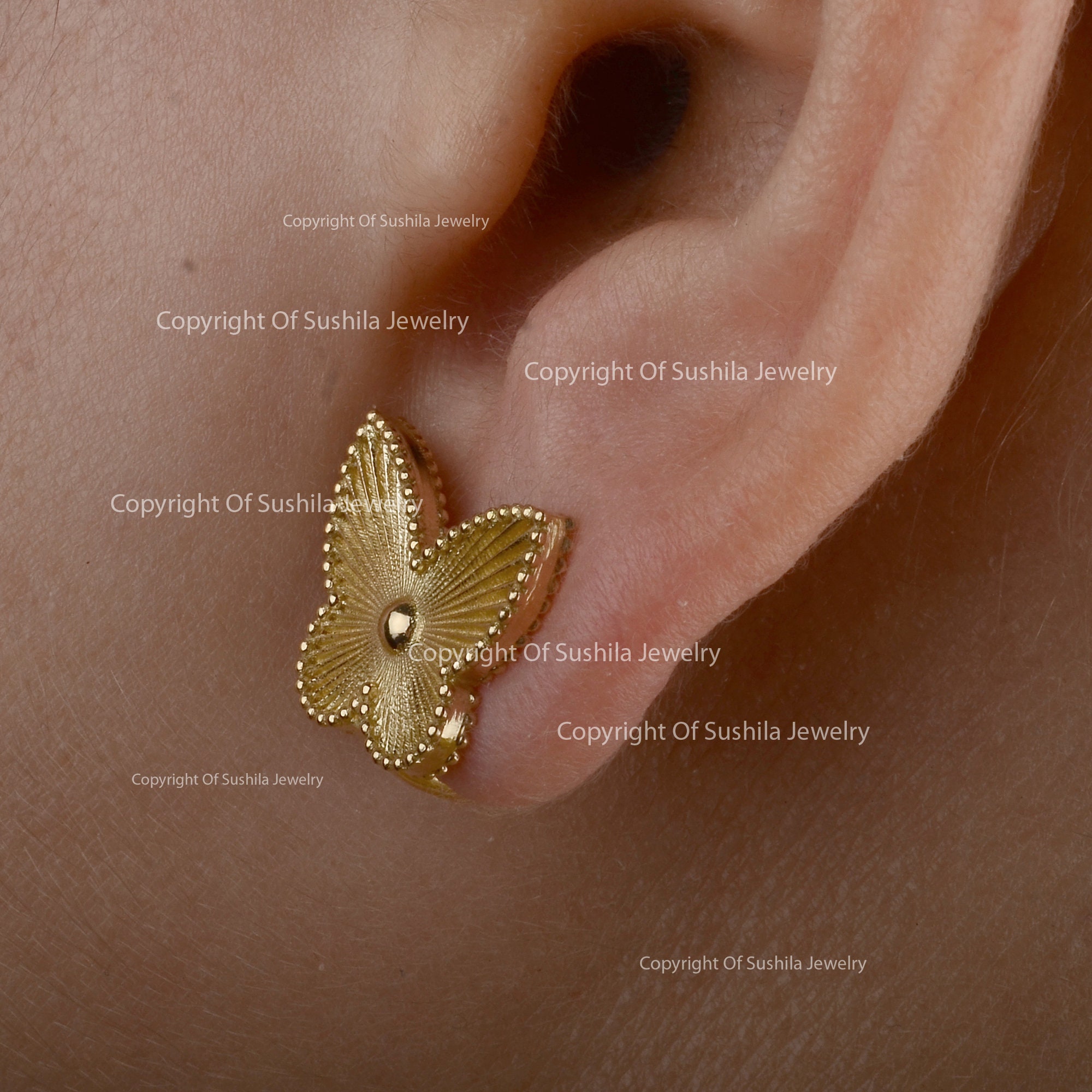 Children's Butterfly Earrings 14K Yellow Gold | Kay Outlet