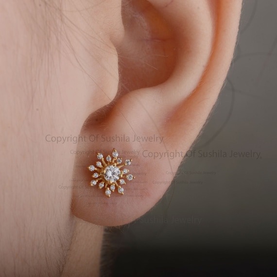 Rose Gold Shining Star Stud Earrings – GIVA Jewellery