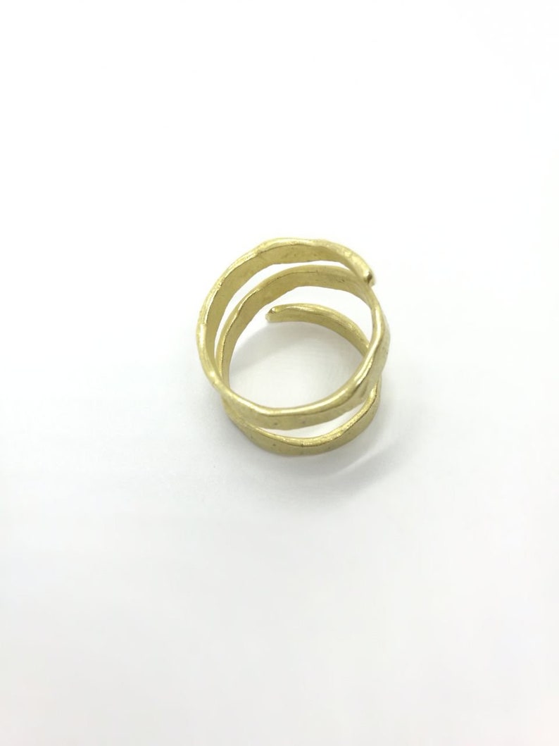 Silver Spinner Twist Jewelry Minimal Band Bronze Ring Open End Gift for Mothers Day Wrapped Ring Adjustable Band Multiple Band Ring