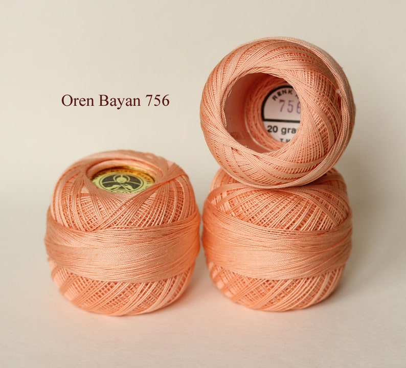 Crochet thread size 50 YarnArt CANARIAS Altin Basak OREN BAYAN Etsy