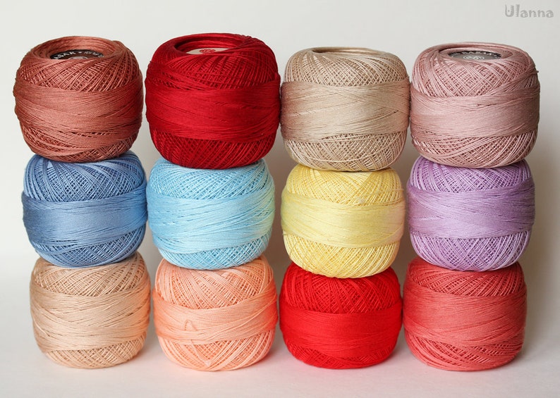 Crochet thread size 50 YarnArt CANARIAS Altin Basak OREN BAYAN Etsy