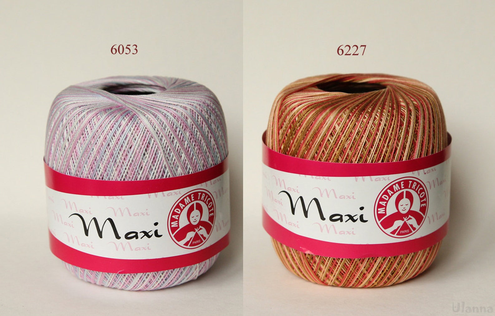 MAXI Madame Tricote Paris 100% mercerized cotton yarn melange | Etsy