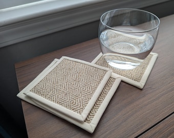 Handcrafted Modern Fabric Coasters (set of 4)