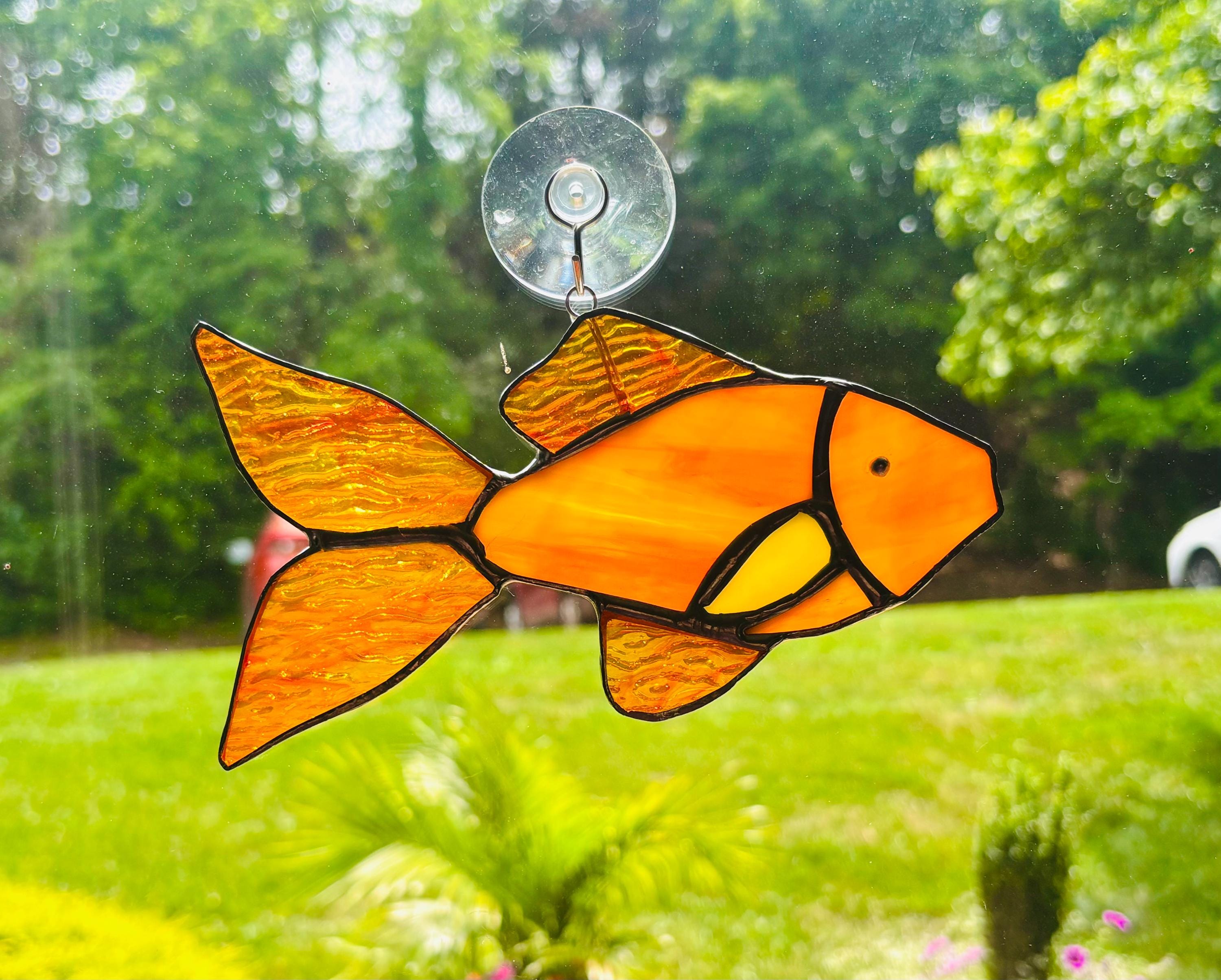 Orange Glass Fish - Etsy