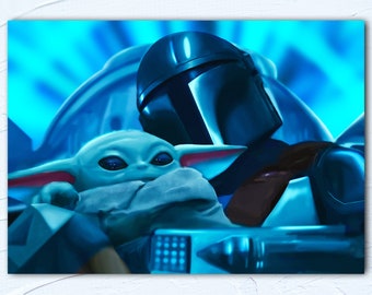 The Mandalorian and Grogu Art Print