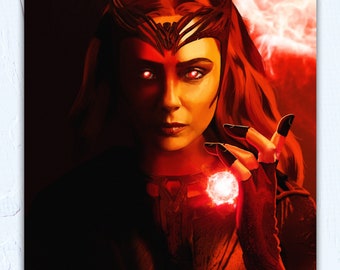 MARVEL22A - Fan Art Print - Scarlet Witch - Etsy UK