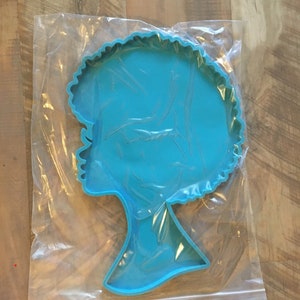 Afro woman tray mold