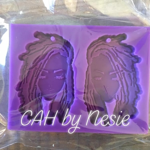 Loc’d girl earring mold