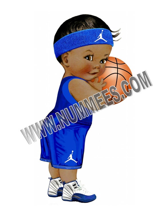 African American basketball baby boy Edible Image Etsy