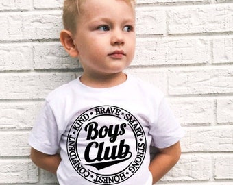 Funny Toddler Shirt, Boys Club, Funny Boys Shirt, Kid's T-Shirt, Toddler Boys Shirt, Boys Graphic Tee, Trendy Kids, Boys Clothing