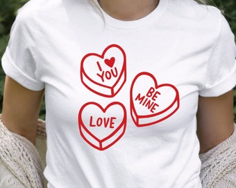 Valentine's Day Shirt - Women's Valentine's Tee - Candy Hearts Shirt - Valentines Tees - Valentine's Shirts - Womens Shirts - Women's Tees