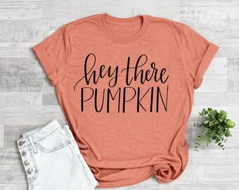 Fall Shirts - Hello Pumpkin - Fall Tees - Fall T-Shirt - Thanksgiving Tee - Cute Fall Shirts - Pumpkin Shirt - Women's Fall Tee - Hello Fall