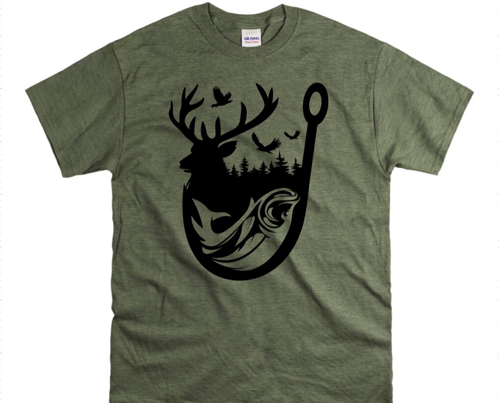 Fishing Shirt - Deer Hunting Shirt - Hunting Shirts for Men - Men's Shirts - Deer Hunting - Fishing Tshirt - Gifts for Him - Dad Shirt