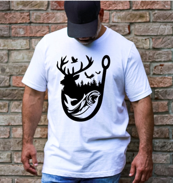 Fishing Shirt Deer Hunting Shirt Hunting Shirts for Men Men's Shirts Deer Hunting  Fishing Tshirt Gifts for Him Dad Shirt 